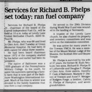 Obituary for Richard B. Phelps Jr.
